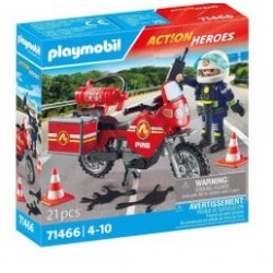 Playmobil 71466 - Action Heroes: Moto de Bomberos