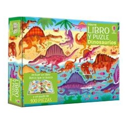 LIBRO Y  PUZLE DINOSAURIOS