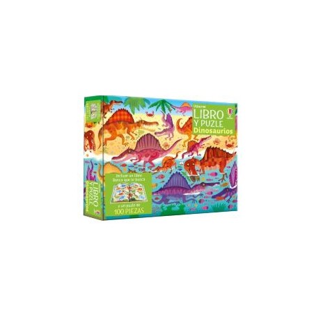LIBRO Y  PUZLE DINOSAURIOS