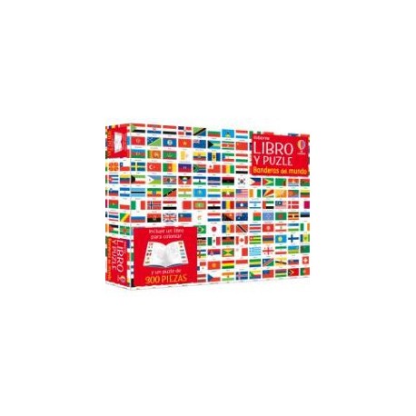 Libro y Puzle 300 piezas - Banderas