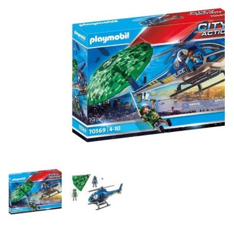 HELICOPTERO DE POLICIA: PERSECUCION EN PARACAIDAS