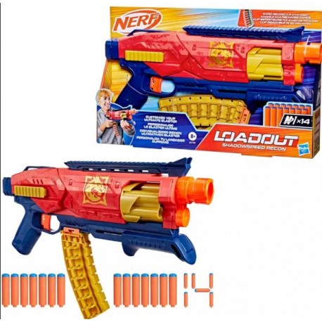 Nerf Loadout, Lanzador Shadowspeed Recon y 14 Dardos N1