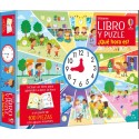 Libro y puzle. ¿Qué hora es?
