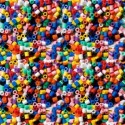 Hama beads Mini Mix 48 colores. Mil piezas