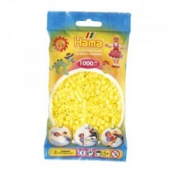 Hama beads Midi amarillo pastel. Mil piezas