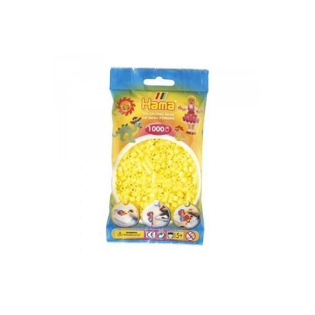 Hama beads Midi amarillo pastel. Mil piezas