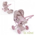 Carrito .Cuco + Silla Flor rosa. L a NIna