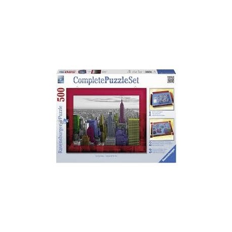 Puzzle Ravensburger de 500 piezas Set de base y puzzle Colores de Nueva York