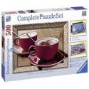 Puzzle Ravensburger de 500 piezas Set de base y puzzle La hora del capuchino