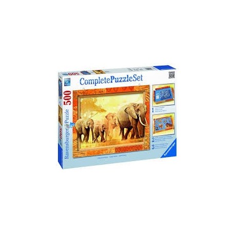 Puzzle Ravensburger de 500 piezas Set de base y puzzle Gigantes de África