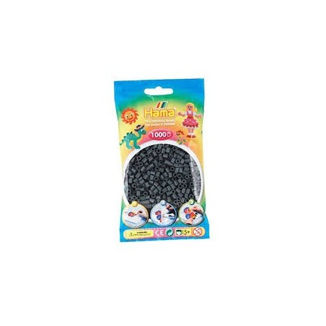 Hama beads Midi gris oscuro. Mil piezas