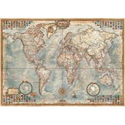 Puzzle Educa de 1500 piezas Mapa del Mundo Político antiguo