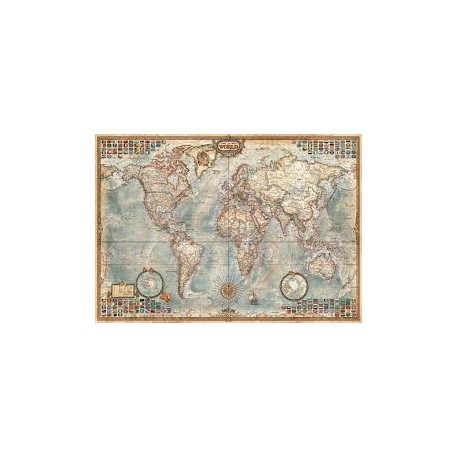 Puzzle Educa de 1500 piezas Mapa del Mundo Político antiguo