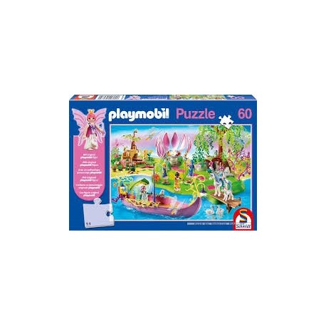 Puzzle Schmidt de 60 piezas Playmobil El mundo coloreado de las hadas