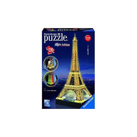 Puzzle Ravensburger 3D Torre Eiffel. Night Edition
