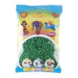 Hama beads Midi verde 3000