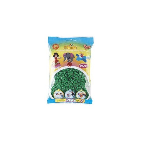 Hama beads Midi verde 3000