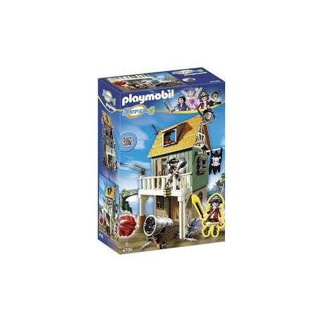 Playmobil Super 4 4796 Fuerte Pirata camuflado con Ruby