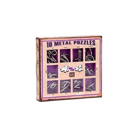 Caja puzzles metal. Azul