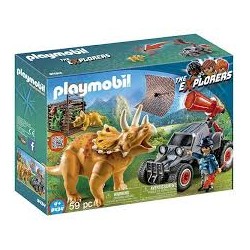 playmobil coche con triceratops
