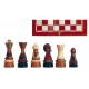 Conjunto de ajedrez Corona Policromado rojo