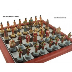 Fichas de ajedrez Españoles-Mayas
