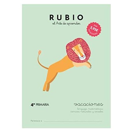 Cartilla Rubio el Arte de aprender 4º Primaria